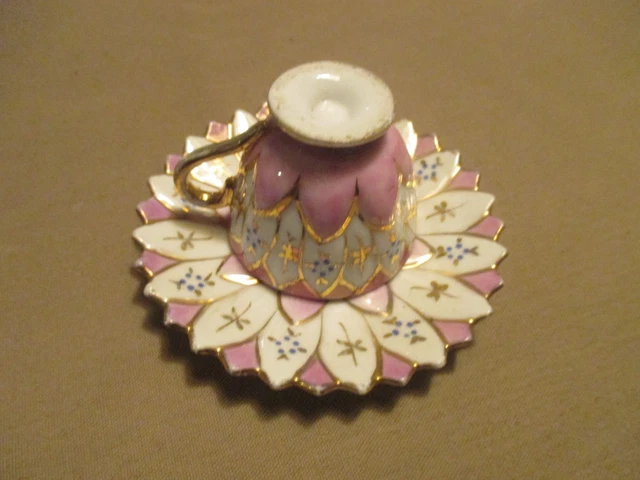 Service miniature en porcelaine fleurs peintes - dînette