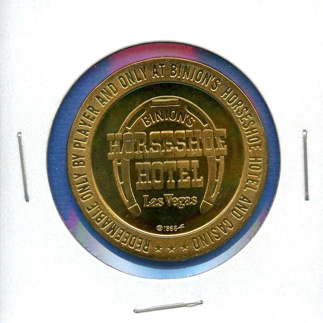 1966 Binion's Horseshoe Hotel Casino Vegas $1 Poker Chip Proof Like Gaming Token