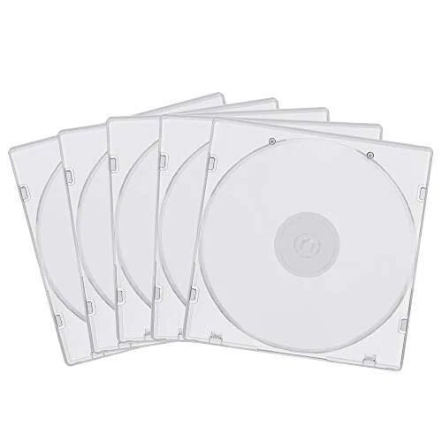20 Pack 5.2mm CD Case Slim Single Super Clear PP Poly Plastic CD DVD R CDR Ca...