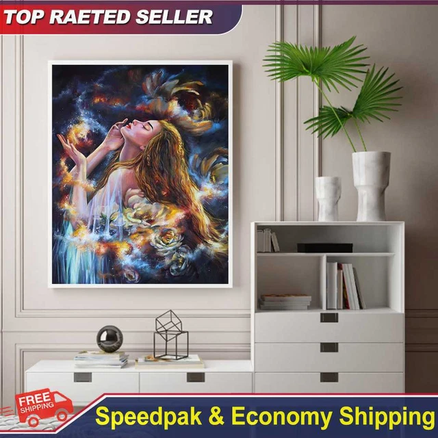 Paint By Numbers Kit DIY Girl Flower Oil Art Picture Craft Home Decor (B2244)