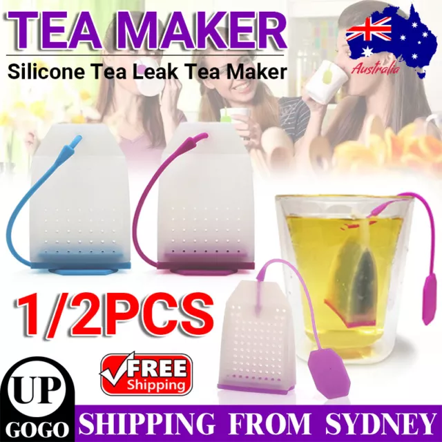 Silicone Reusable Tea Infuser Filter Strainer Loose Leaf Bag Shaped Herbal Teas