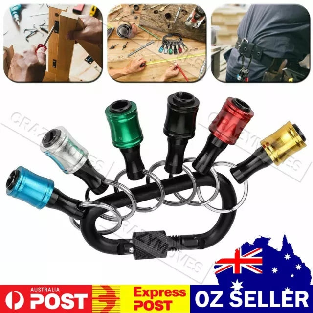 6Pc 1/4 Hex Shank Quick Release Keychain Screwdriver Drill Bit Extension VIC