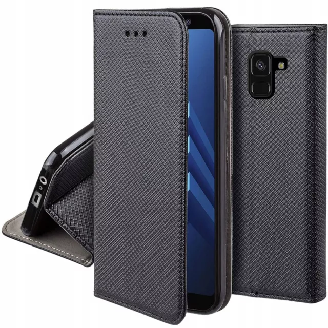 Libretto Per Samsung Galaxy J6 2018 - Smart Magnet Case Nero