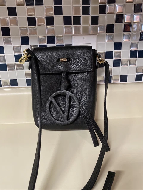 VALENTINO BY MARIO VALENTINO Amelie Navy Leather Crossbody Bag In