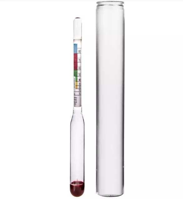 ALCOOMETRE PESE ALCOOL Hydromètres Graduation Thermomètre Mesurer Teneur  Alcool EUR 24,90 - PicClick FR