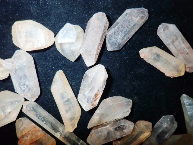 Double Terminated Clear Quartz Points 5 to 10 gram small pieces 60 gram Lot