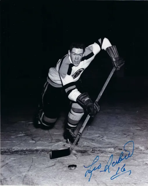 Leo Labine Signed 8X10 Photo Picture Boston Bruins Hockey Autographed