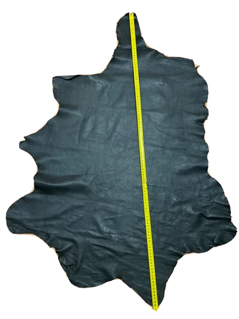 Lederhaut Farbe PEAT Grün Lederstück Echtleder Lammleder Echt Leder 109x65 Cm