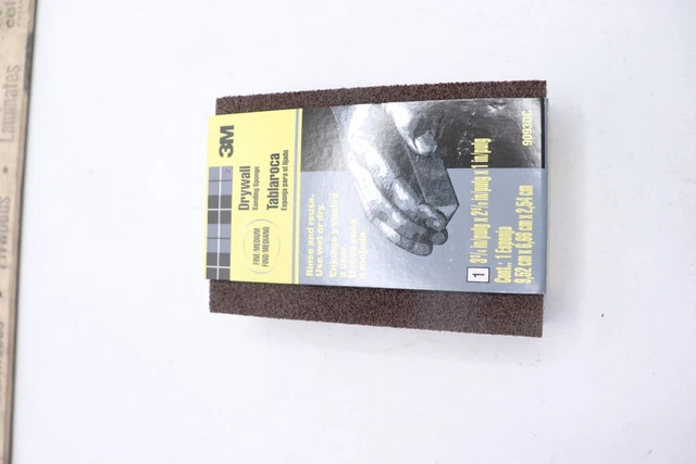 3M Drywall Sanding Sponge Brown Fine/Medium 3-3/4" x 2-5/8" x 1" 9093DC