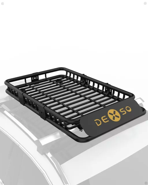 Universal 64"x39"x6" Car Roof Rack Cargo Basket Rooftop Carrier 220lbs Capacity 2