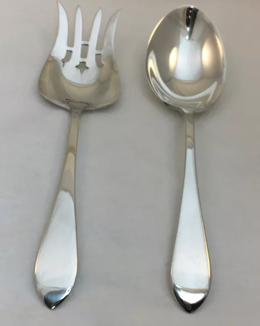 Dominick & Haff sterling POINTED ANTIQUE SALAD SERVING SET, ALL SILVER, NO MONO