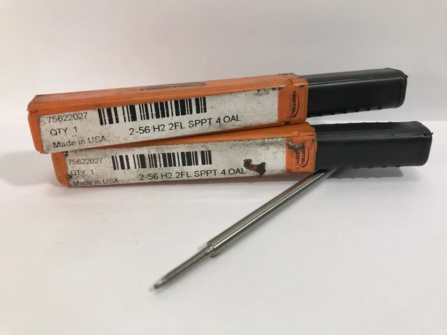 HERTEL Taps 2-56 H2 2FL SPPT 4" OAL 2pcs NEW