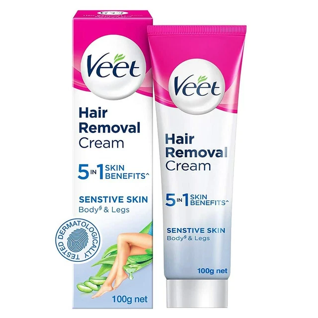 VEET Soie & Frais Crème Dépilatoire pour Femme,Peau Sensible -100g ,Paquet De 1
