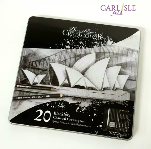 Cretacolor Special Edition Black Box Charcoal Drawing Set Flinders St  Melbourne