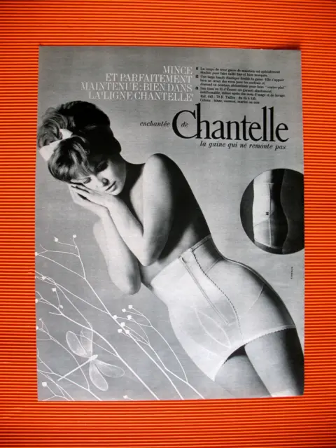 Publicite De Presse Chantelle La Gaine Qui Ne Remonte Pas Bien Etre 1967