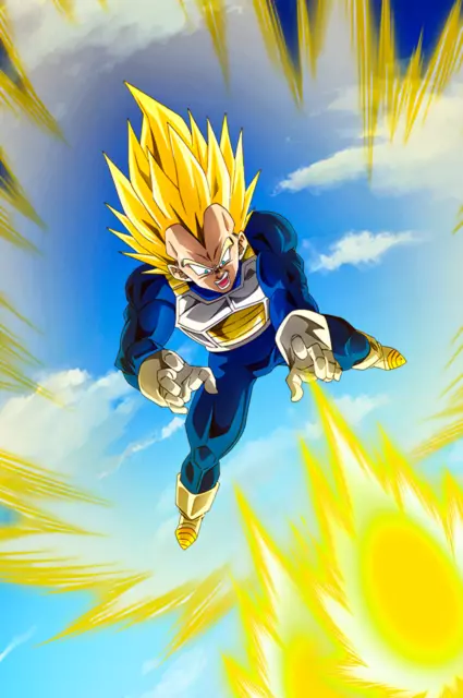 Dragon Ball Poster Vegeta ssj2 Shen Long Dragon Balls 12inx18in Free  Shipping