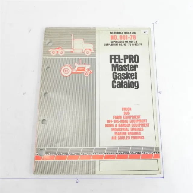 Vintage 1978 Fel Pro Master Gasket Catalog Trucks Buses Farm Offroad Marine Lawn