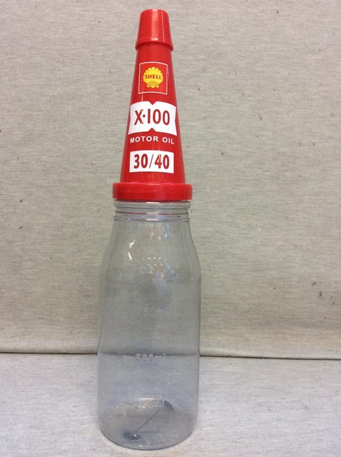 SHELL X-100 OIL bottle - Reproduction Shell Oil Bottle Plastic Bottle ...
