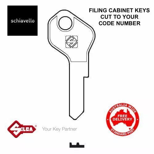 Schiavello Filing Cabinet Keys -Key Cut To Code Number-FREE POST!