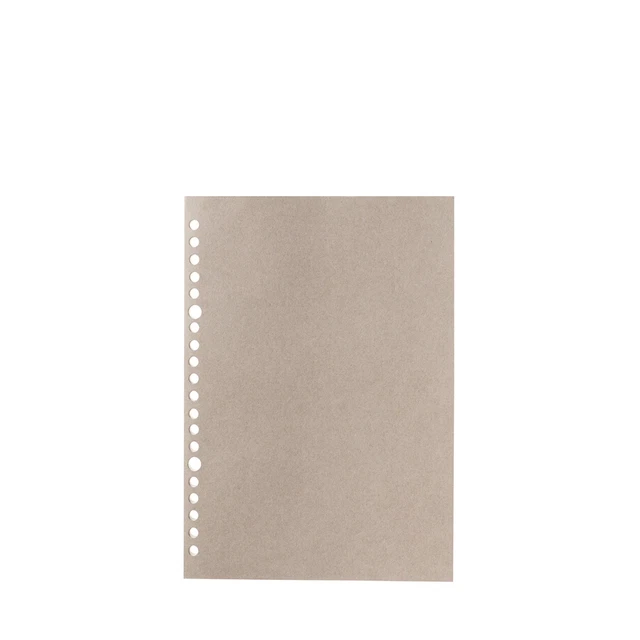 MUJI Notebook type Peelable Loose Leaf A5 5mm Grid 20 Holes 50 Sheets Gray