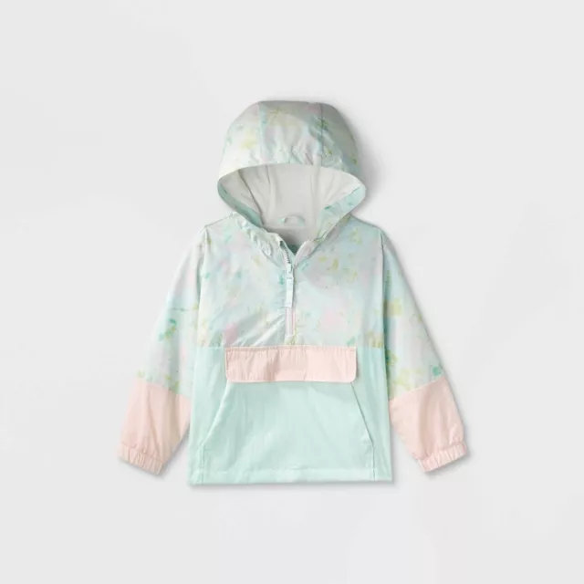 Toddler Tie-Dye Design Anorak Jacket - Cat & Jack Size 3T Windbreaker