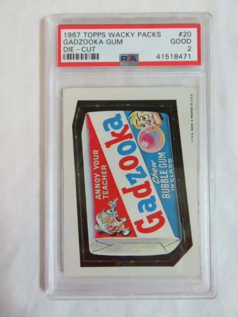 1967 Topps Wacky Packs #20 Gadzooka Gum PSA Graded