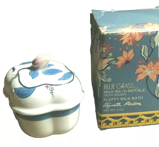 Elizabeth Arden Royal Pavilion Blue Grass Milk Bath Mustard Jar Original Box