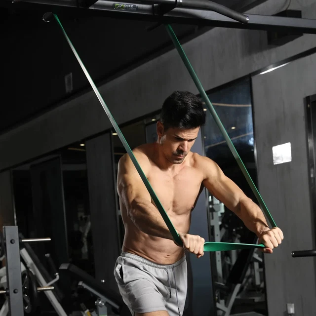 5 Bands Élastiques Musculation TPE – 1,5m, 5 Tensions (10-30 Lbs) Pour Yoga/Pilates/Rééducation