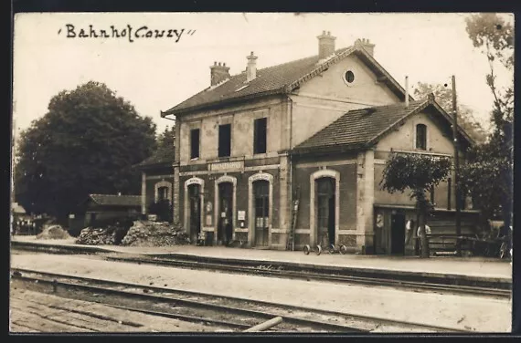 CPA Coucy-Les-Eppes, vue de La Gare