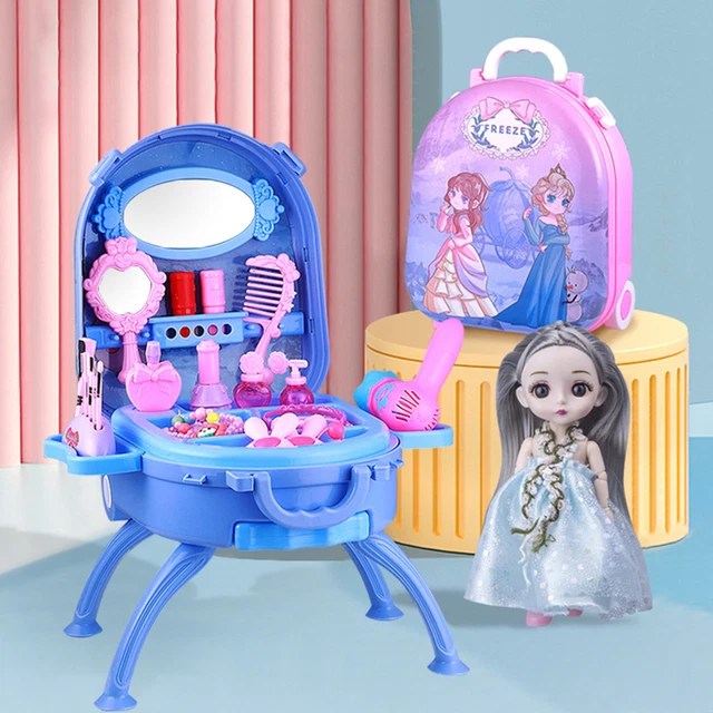 Kids Pretend Make Up Kit Play Beauty Makeup Set Girl Glamour Cosmetic Toy Gift