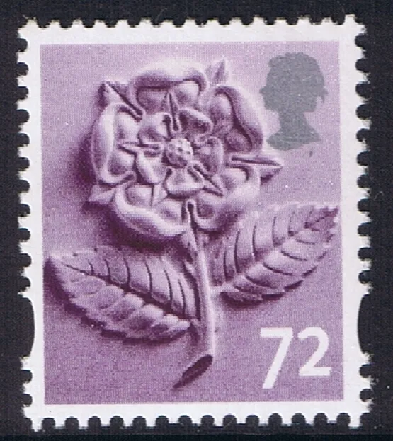 SG EN17 GB QEII England 72p Tudor Rose Regional MNH Definitive Stamp Type II