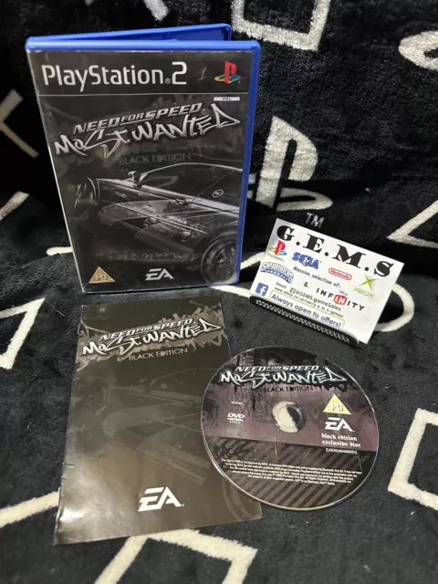 Need for Speed Most Wanted Black Edition (PS2) NO GAME - Case, Manual & DVD (8)