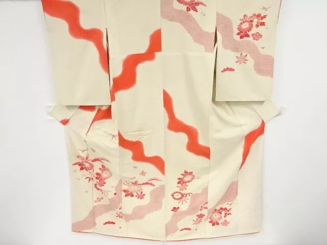 18742# Japanese Kimono / Antique Kimono / Mist & Syoutikubai