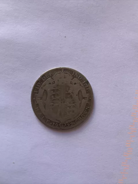 1922 George V Silver Half Crown Coin