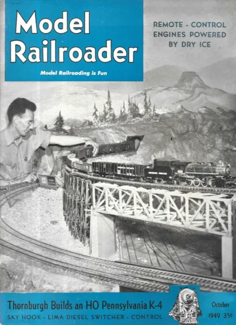 Model Railroader Oct.1949 Pennsylvania K-4 Steam Locomotive Talgo Chimney Smoke