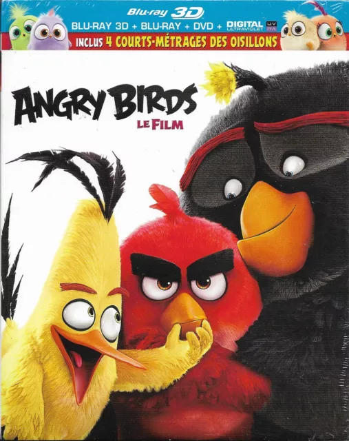 Combo Blu Ray 3D + Blu Ray + DVD  //  THE ANGRY BIRDS - 3D  //  NEUF cellophané 2