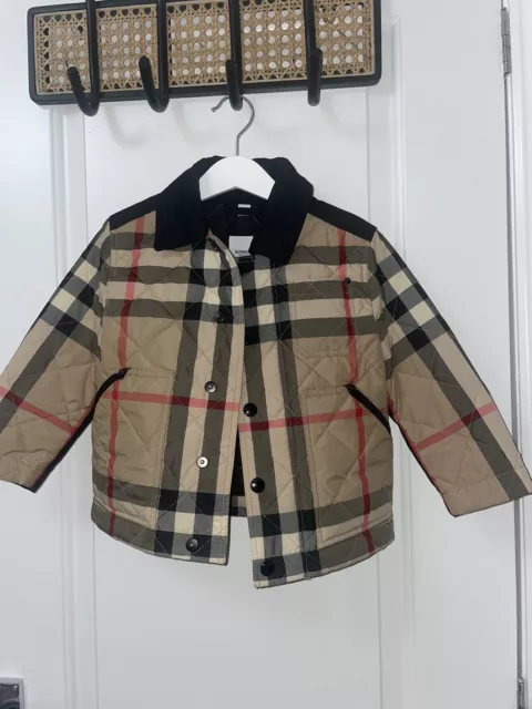 Burberry Check Quilted Jacket Age 3