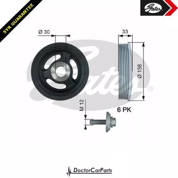 Crank Shaft Belt Pulley FOR FORD TRANSIT CONNECT 13->ON CHOICE1/2 1.5 1.6