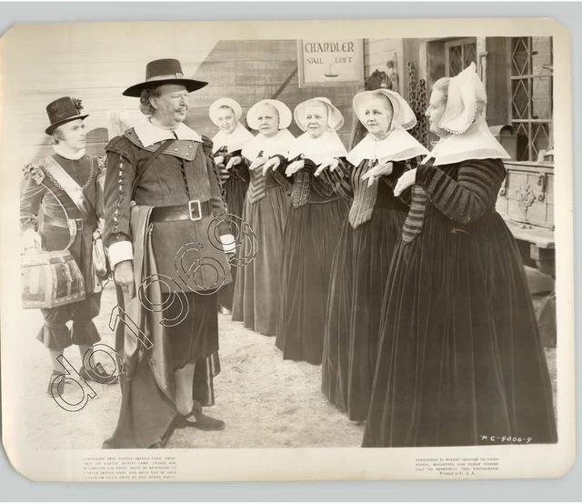 17th Century PILGRIM COSTUME Early American Vintage 1950s Unique Press Photo