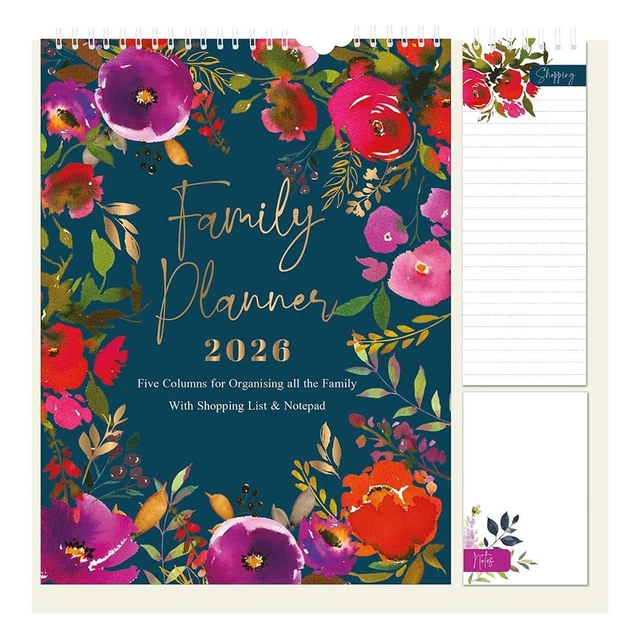 2026 FAMILY ORGANISER Calendar Wall Planner With Memo Pad Shopping 2026 Family Organiser Calendar Wall Planner With Memo.webp