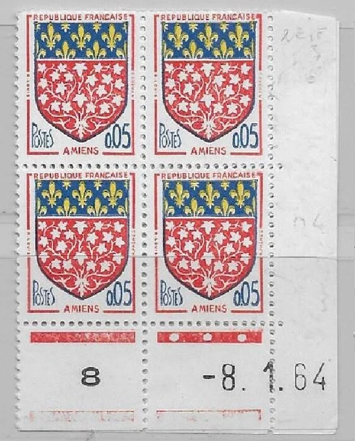 1927-1959 neufs - FRANCE PA 1936 N° 14b ** vert foncé coin daté Neuf