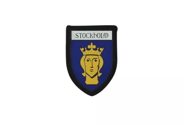 aufnäher gedruckt Aufbügel wappen schild flagge schweden stockholm stadt patch