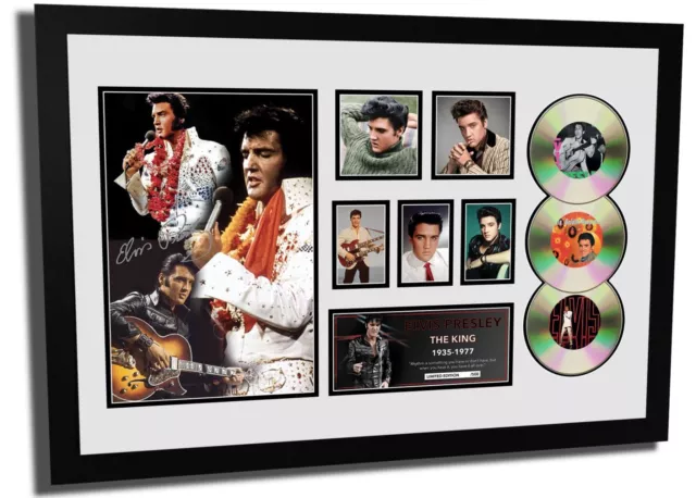 New Elvis Presley The King Signed Limited Edition Framed Memorabilia