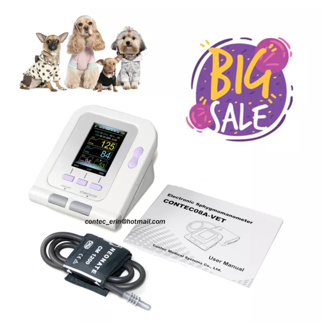 VET PET Blood Pressure Heart Beat Monitor sphygmomanometer Veterinary for animal