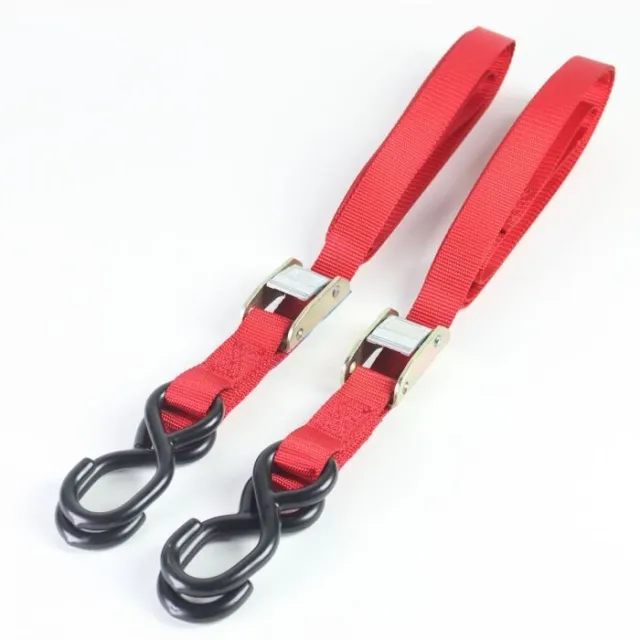 Bike It 2 Piece Red Autolock Motorcycle Motorbike Van Trailer Workshop Tiedown