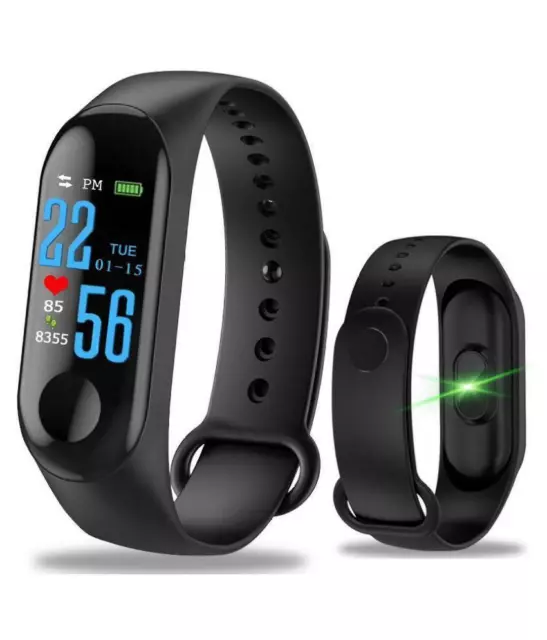 M3 Smart Band Watch Bracelet Wristband Fitness Tracker Blood Pressure Heartrate 2