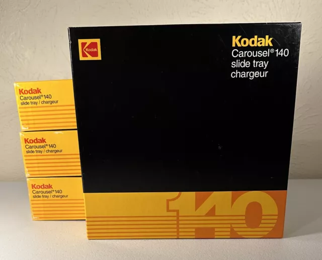 Kodak Picture Carousel Transvue 140 Slide Tray in Original Box LOT of 4 Vintage