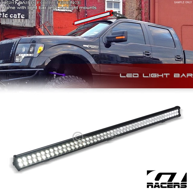 50" 288W CREE Spot Flood LED Light Bar Offroad Bull Guard Roof Bumper Mount G07G