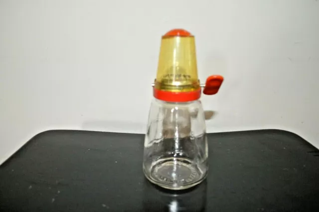 Vintage Federal Housewares Nut Herb Spice Red Lid Grinder Large Grandma's kitch