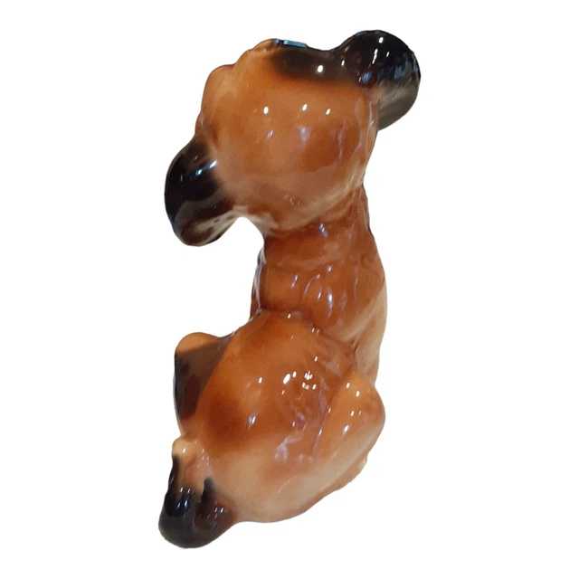 Vtg Royal Copley Dog Puppy Figurine Large Brown Black 9 in Beagle Hound Puppy 3